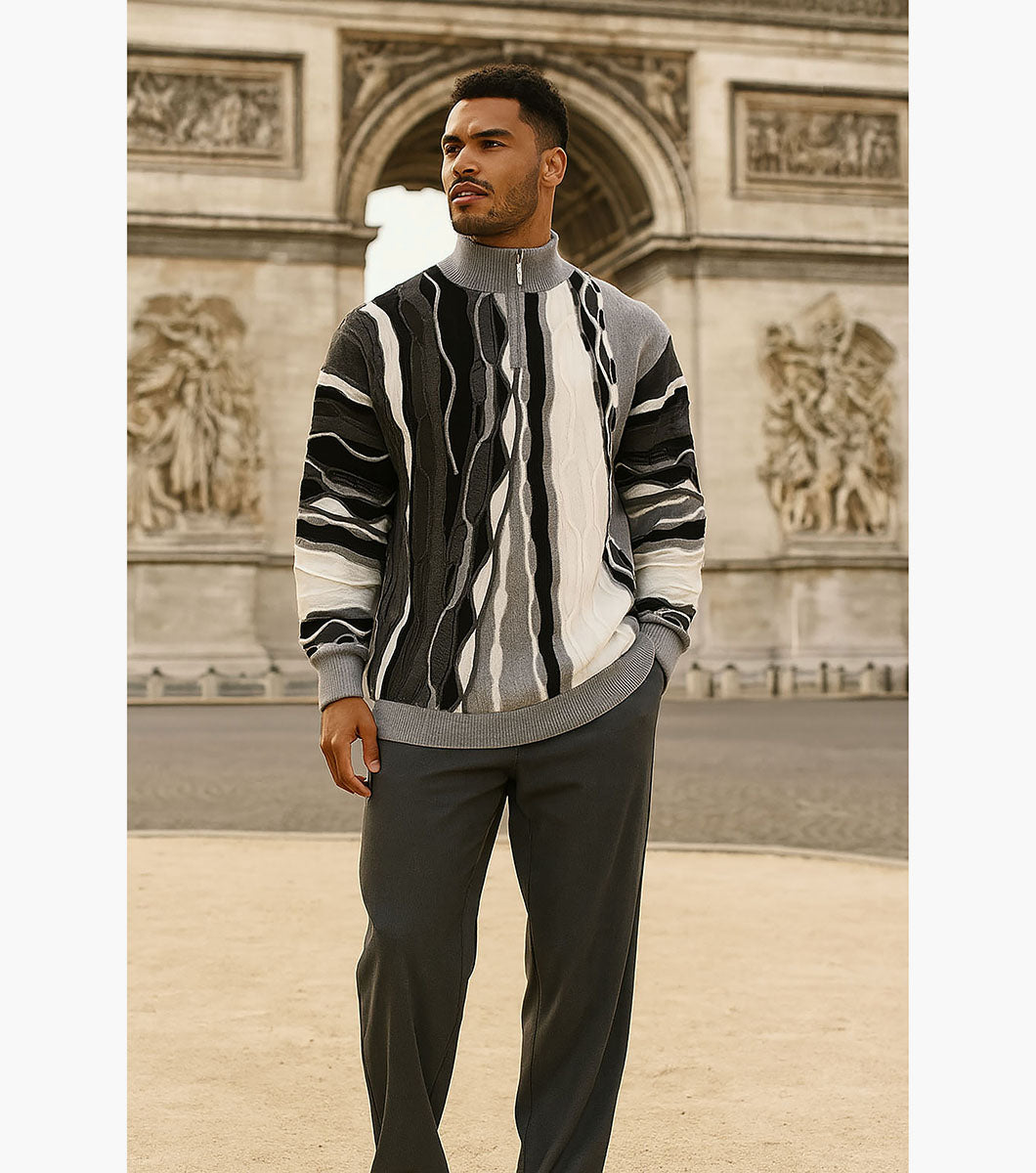 CONRAD Quarter Zip Sweater - L