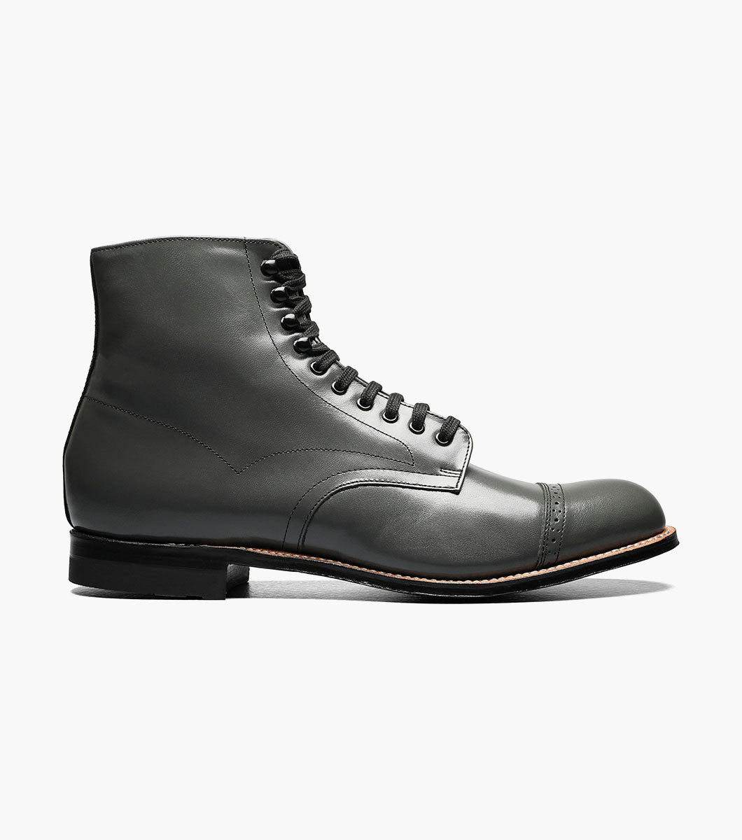 Stacy Adams MADISON Cap Toe Boot Steel Gray by Stacy Adams Shoes - 7