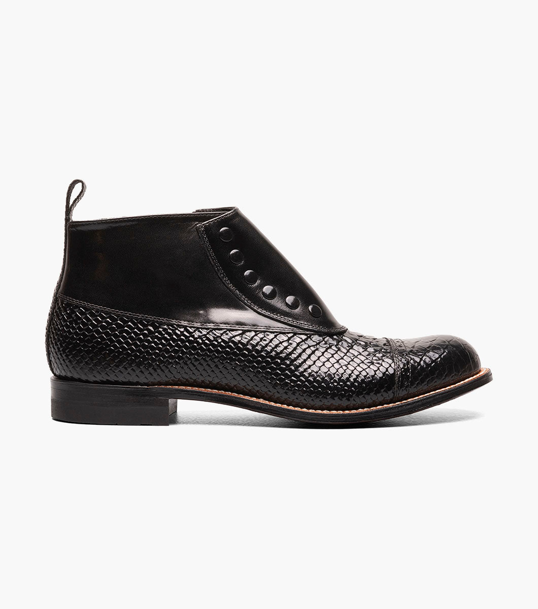 Stacy Adams Madison Spectator Spat Cap Toe Demi Boot by Stacy Adams Shoes - 7