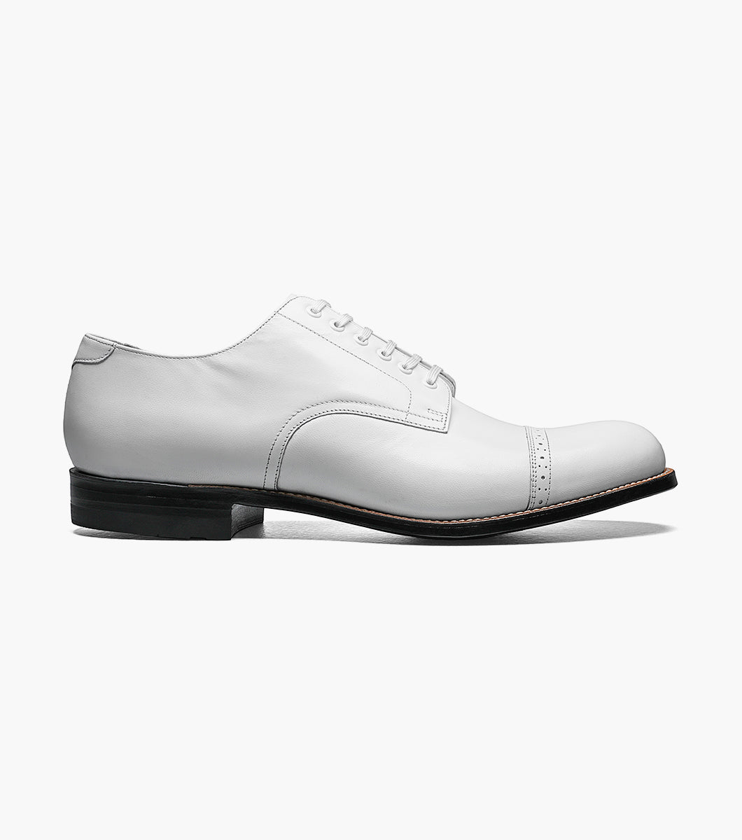 Stacy Adams MADISON Cap Toe Oxford White by Stacy Adams Shoes