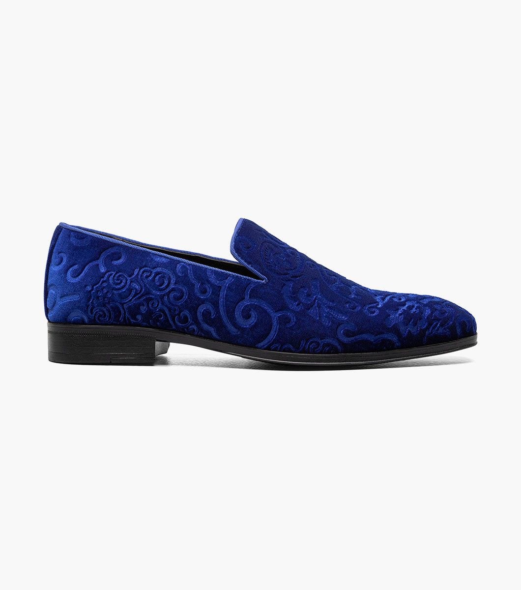 Stacy Adams Saunders Debossed Velour Slip On by Stacy Adams Shoes - 7