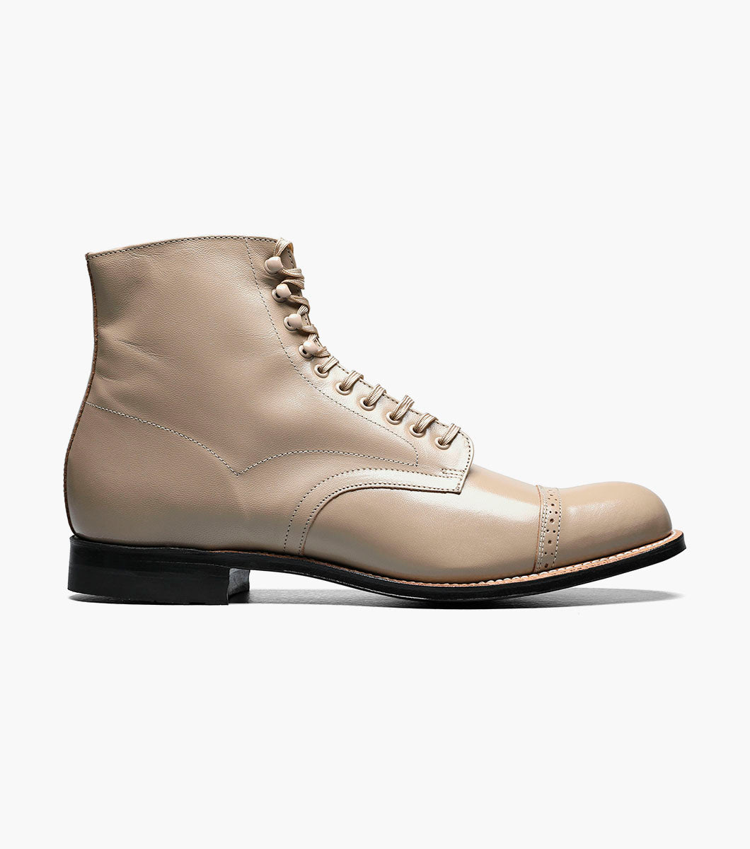 Stacy Adams MADISON Cap Toe Boot Taupe by Stacy Adams Shoes - 6.5