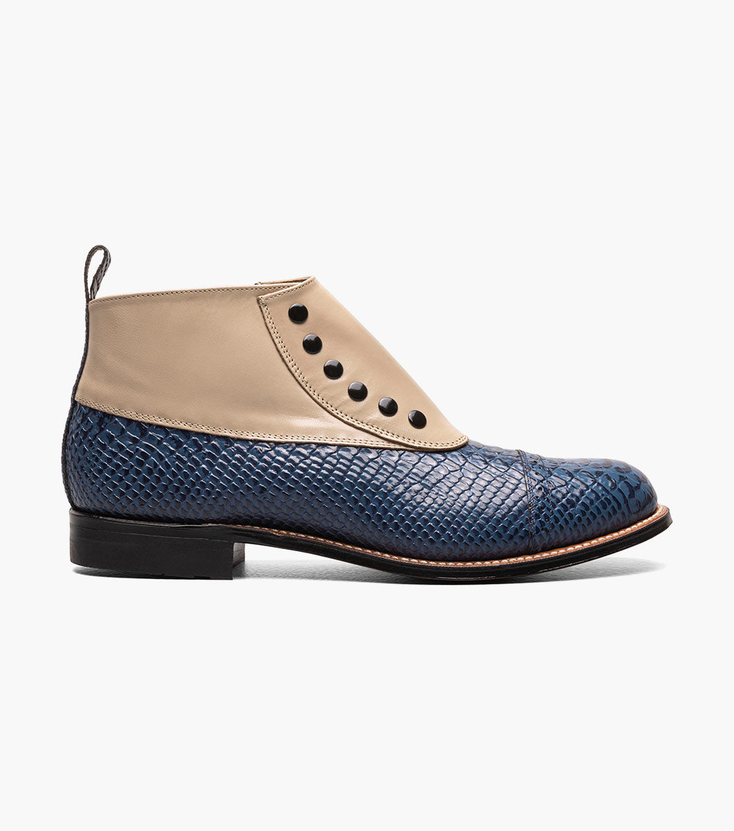Stacy Adams Madison Spectator Spat Cap Toe Demi Boot by Stacy Adams Shoes - 7