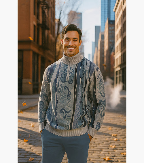 SINCLAIR Quarter Zip Sweater