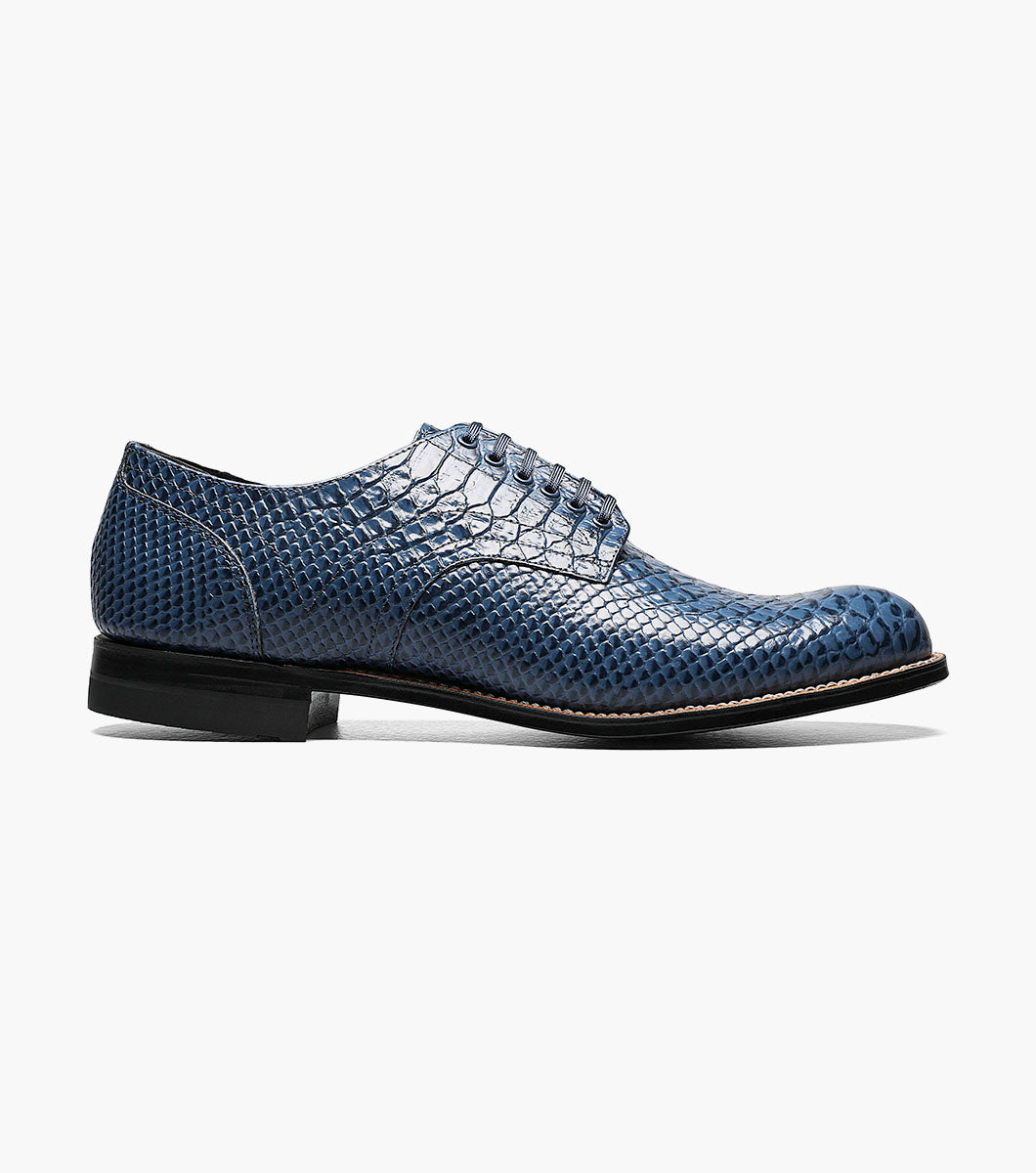 Stacy Adams MADISON Anaconda Plain Toe Oxford Blue by Stacy Adams Shoes - 7