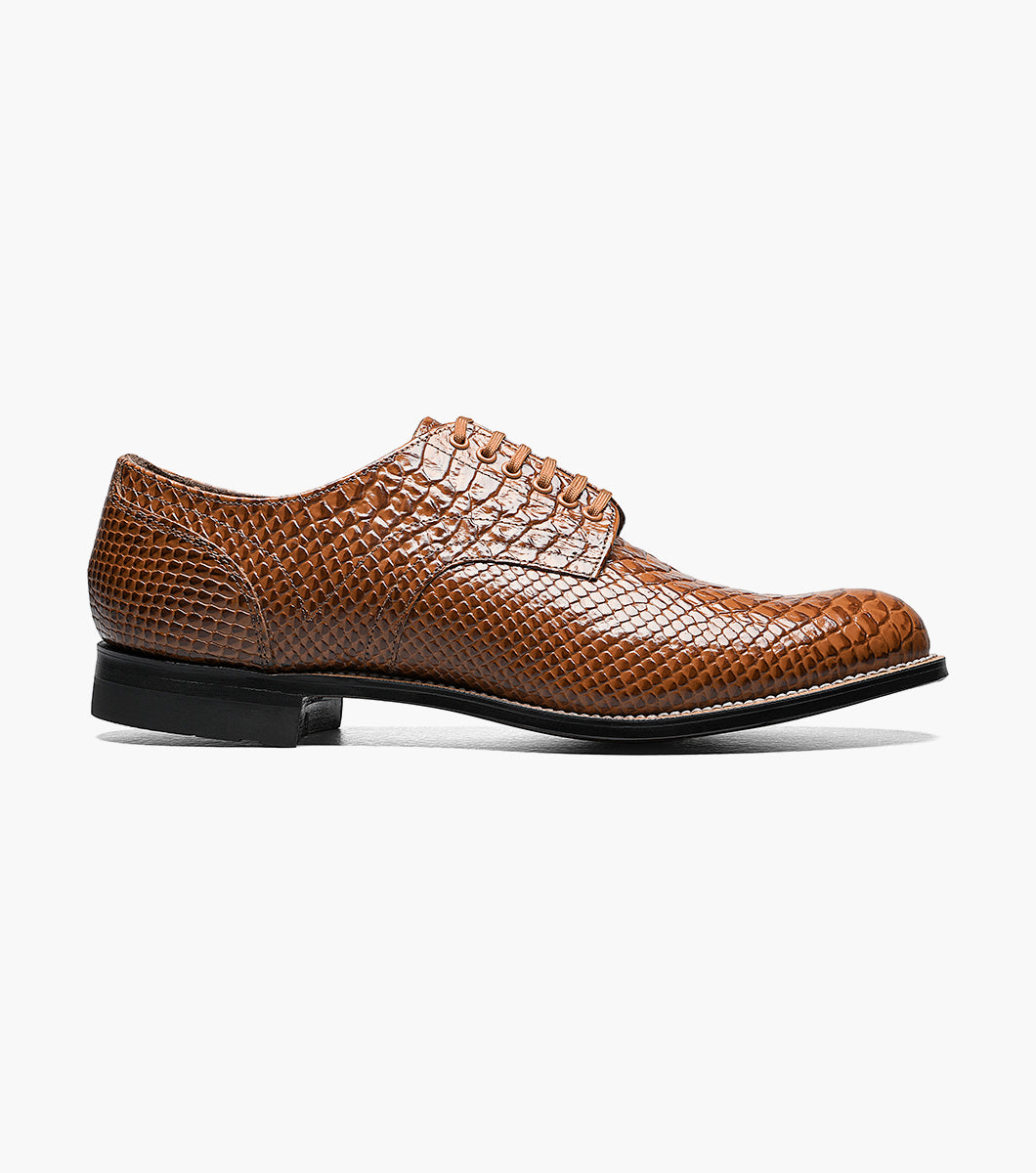Stacy Adams MADISON Anaconda Plain Toe Oxford Tan by Stacy Adams Shoes - 7