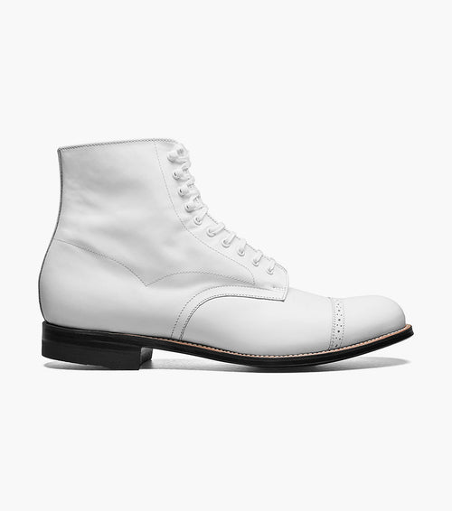 Stacy Adams MADISON Cap Toe Boot White by Stacy Adams Shoes