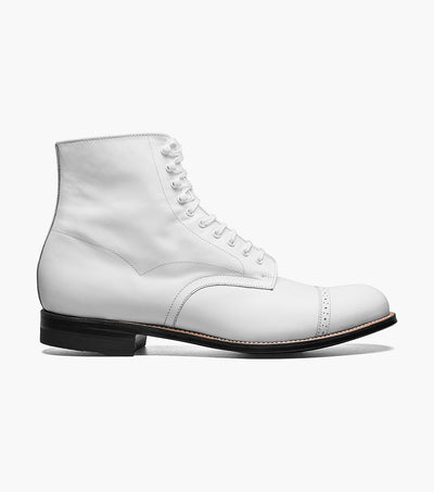 Stacy Adams MADISON Cap Toe Boot White by Stacy Adams Shoes