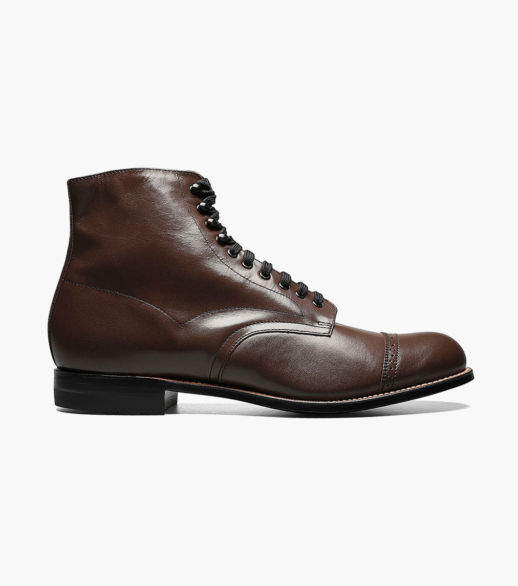 Stacy Adams MADISON Cap Toe Boot Brown by Stacy Adams Shoes - 7