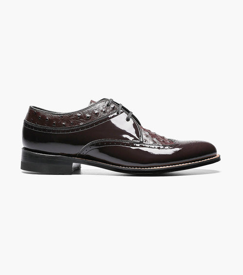 Stacy Adams DAYTON Ostrich Wingtip Oxford Burgundy by Stacy Adams Shoes