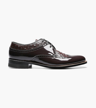 Stacy Adams DAYTON Ostrich Wingtip Oxford Burgundy by Stacy Adams Shoes