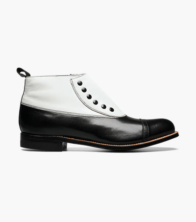 Stacy Adams MADISON Spectator Spat Cap Toe Boot Black w/White by Stacy Adams Shoes