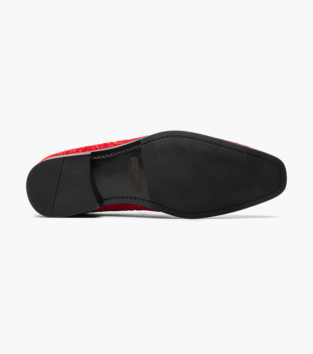 Stacy Adams Saunders Debossed Velour Slip On by Stacy Adams Shoes - 7