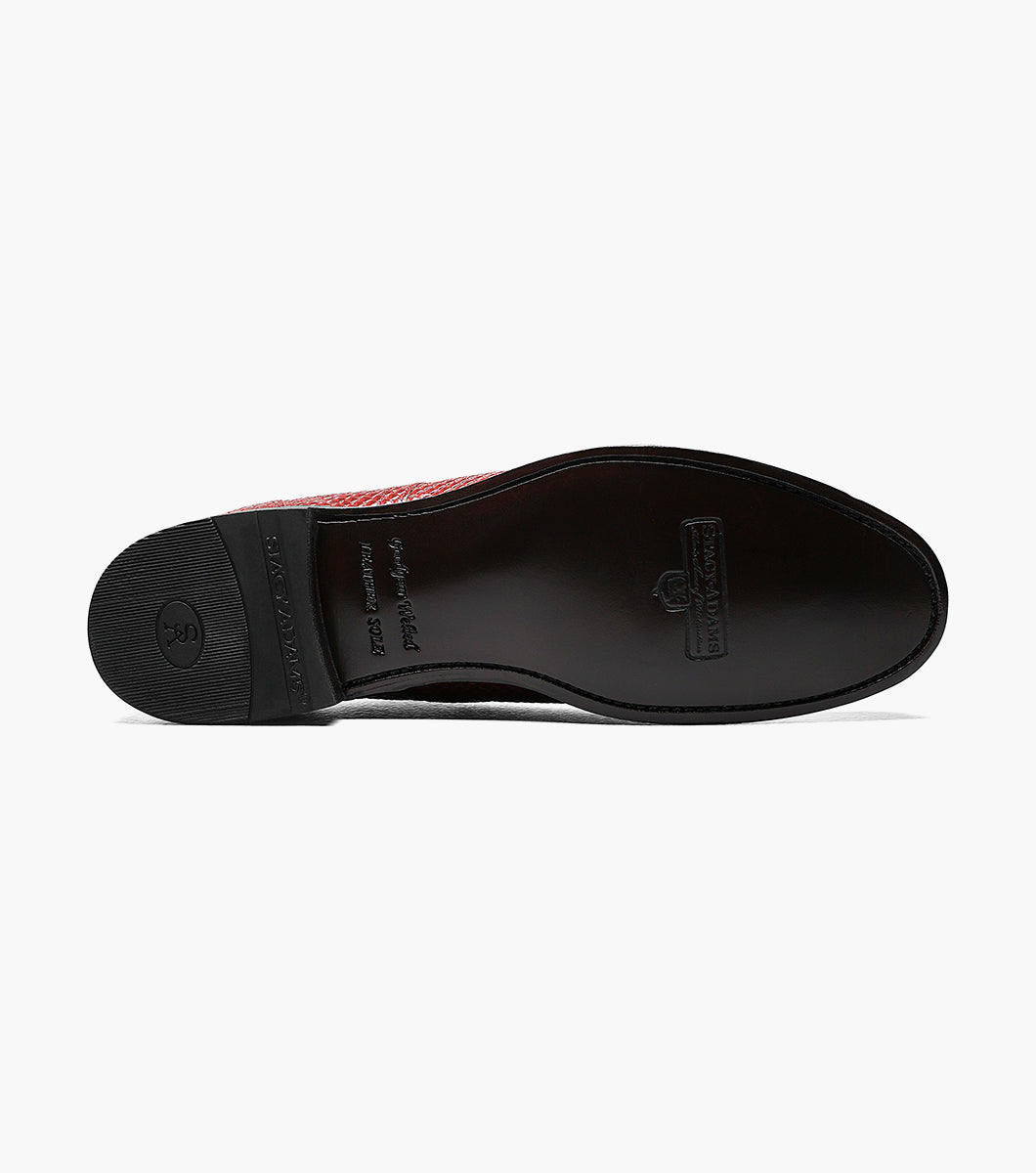 Stacy Adams MADISON Anaconda Plain Toe Oxford Red by Stacy Adams Shoes