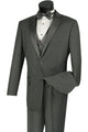 Mens Vested 2 Button Classic Tuxedo in Grey
