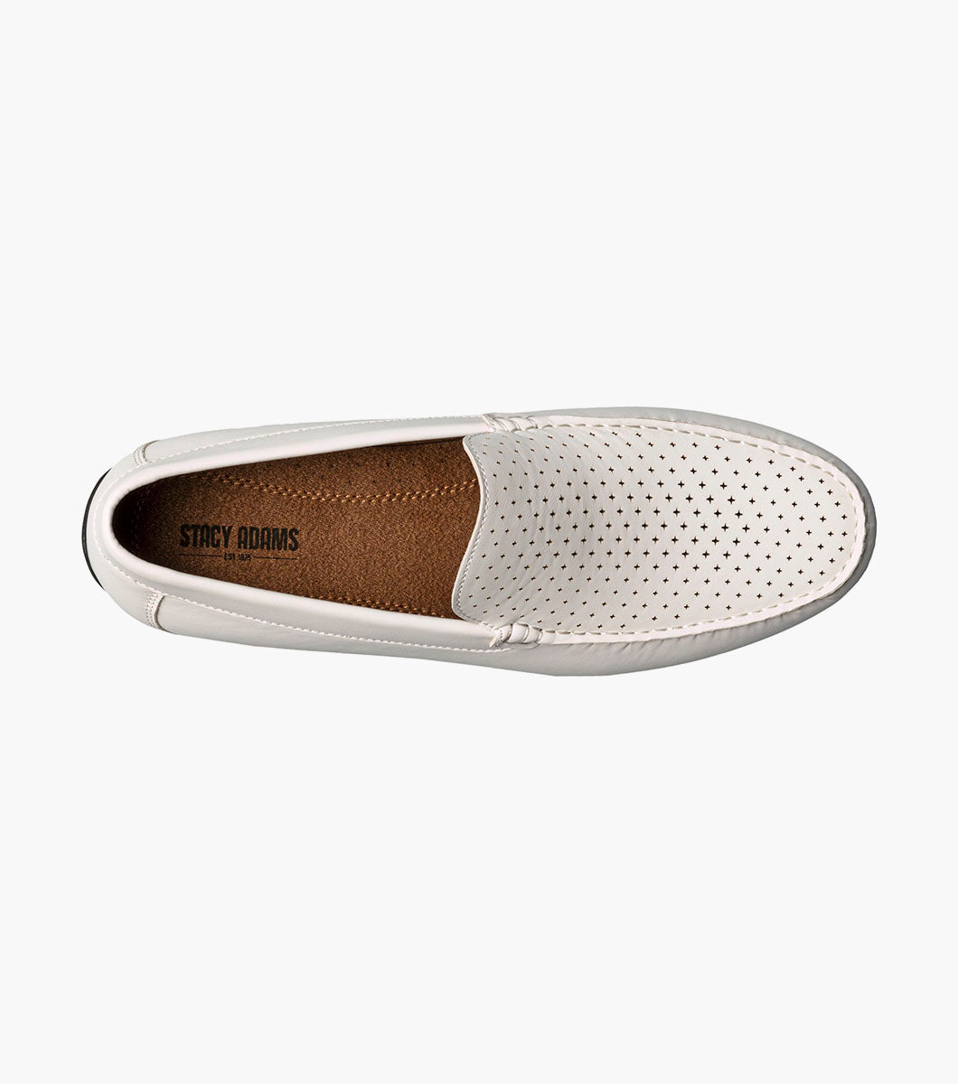 Stacy Adams Conroy Moc Toe Perf Slip On by Stacy Adams Shoes - 7