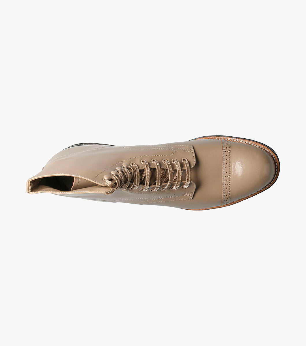 Stacy Adams MADISON Cap Toe Boot Taupe by Stacy Adams Shoes - 6.5