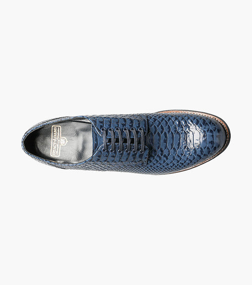Stacy Adams MADISON Anaconda Plain Toe Oxford Blue by Stacy Adams Shoes