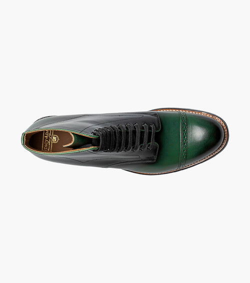 Stacy Adams MADISON Cap Toe Lace Up Boot Green by Stacy Adams Shoes