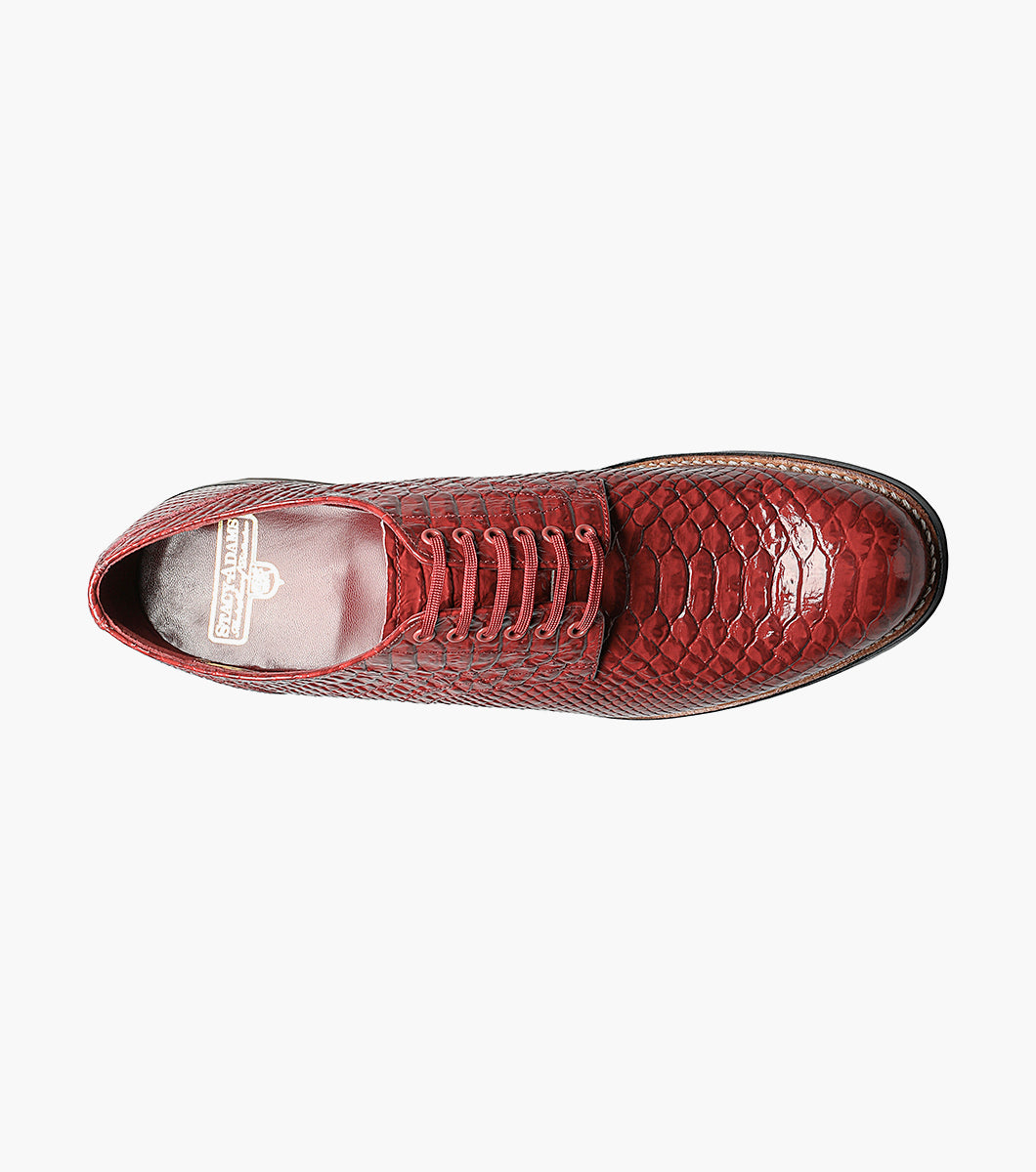 Stacy Adams MADISON Anaconda Plain Toe Oxford Red by Stacy Adams Shoes - 7