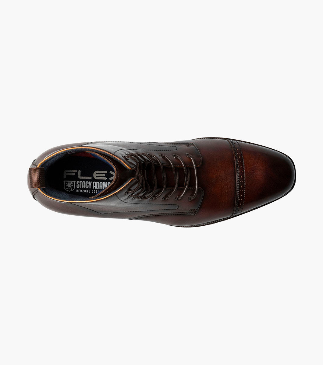 Stacy Adams Henry Cap Toe Lace Up Boot by Stacy Adams Shoes - 7