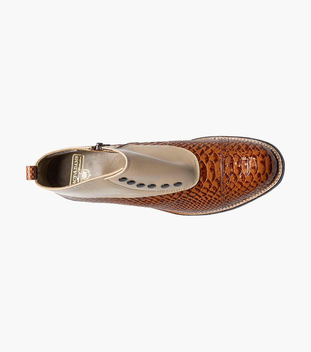 Stacy Adams Madison Spectator Spat Cap Toe Demi Boot by Stacy Adams Shoes - 7