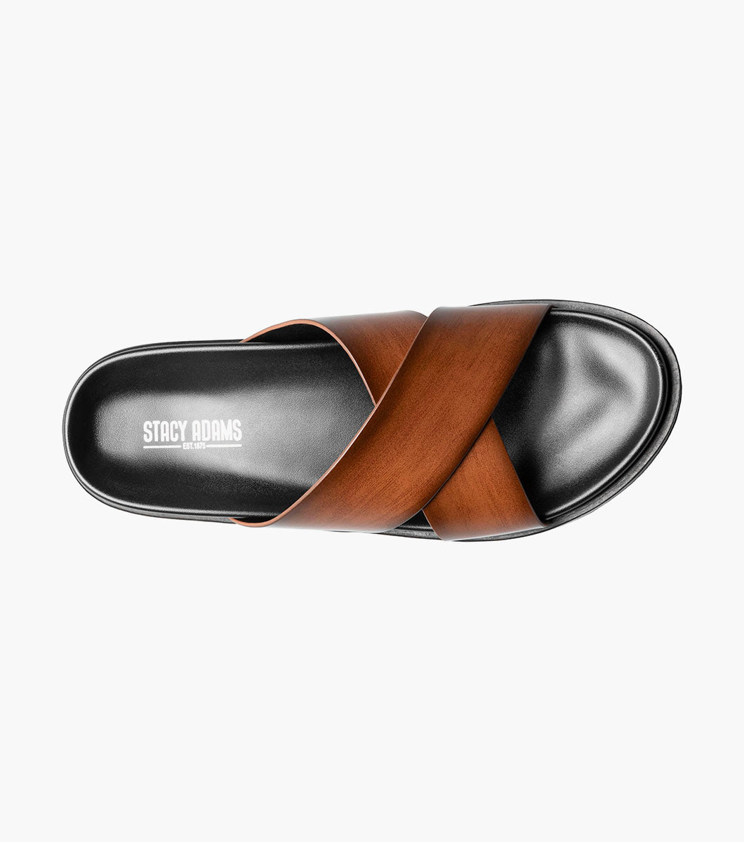 Stacy Adams Montel Cross Strap Slide Sandal by Stacy Adams Shoes - 7