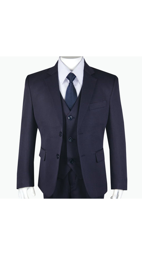 Boys' Navy Slim Fit 2-Piece Suit