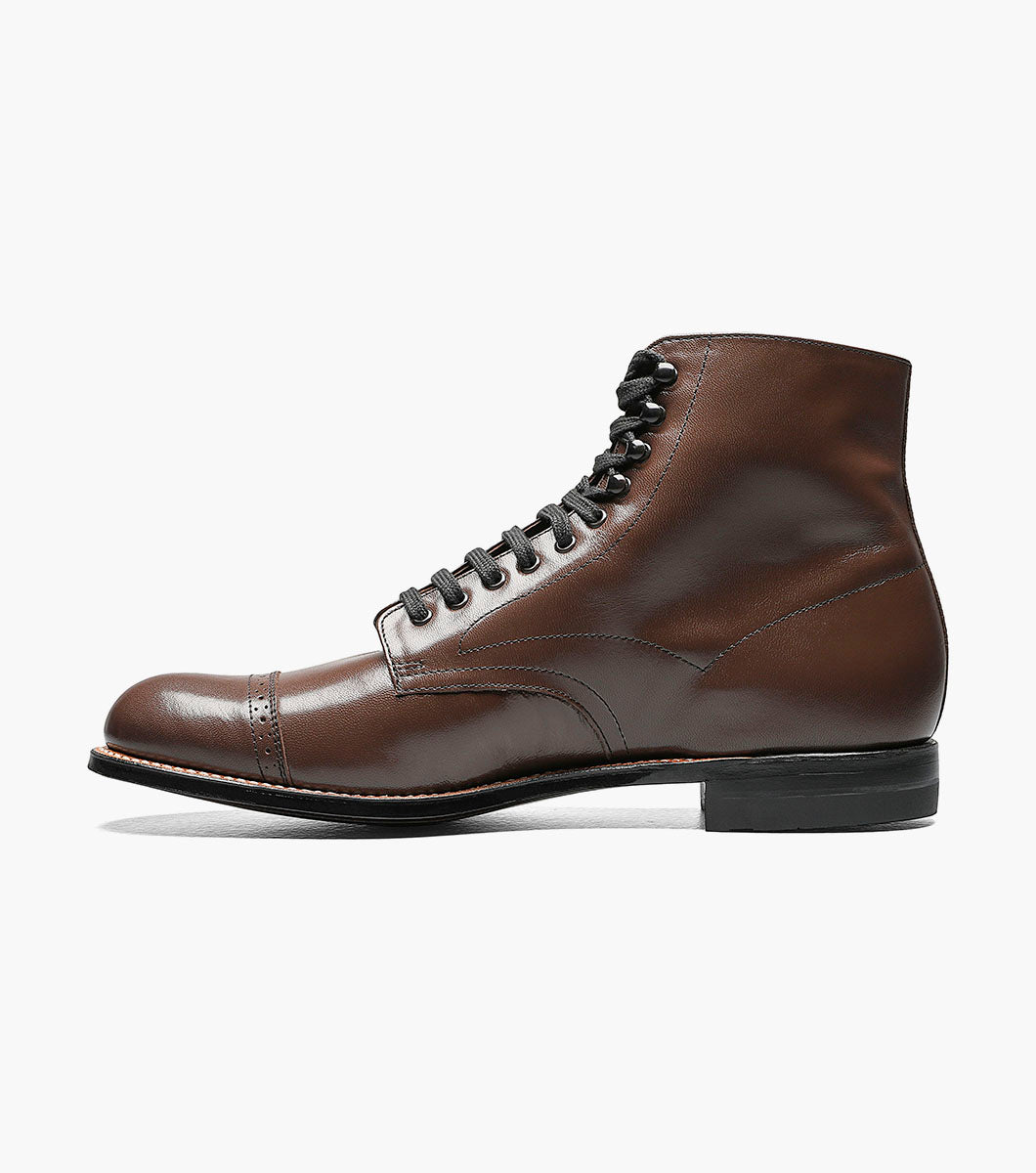 Stacy Adams MADISON Cap Toe Boot Brown by Stacy Adams Shoes - 7