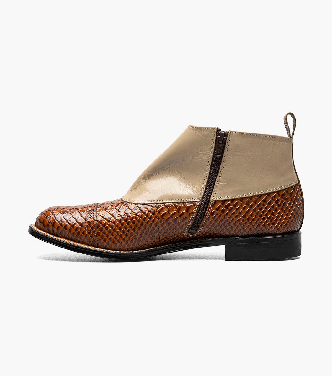 Stacy Adams Madison Spectator Spat Cap Toe Demi Boot by Stacy Adams Shoes - 7