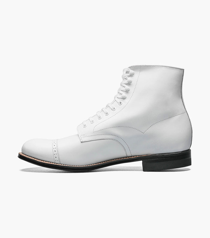 Stacy Adams MADISON Cap Toe Boot White by Stacy Adams Shoes