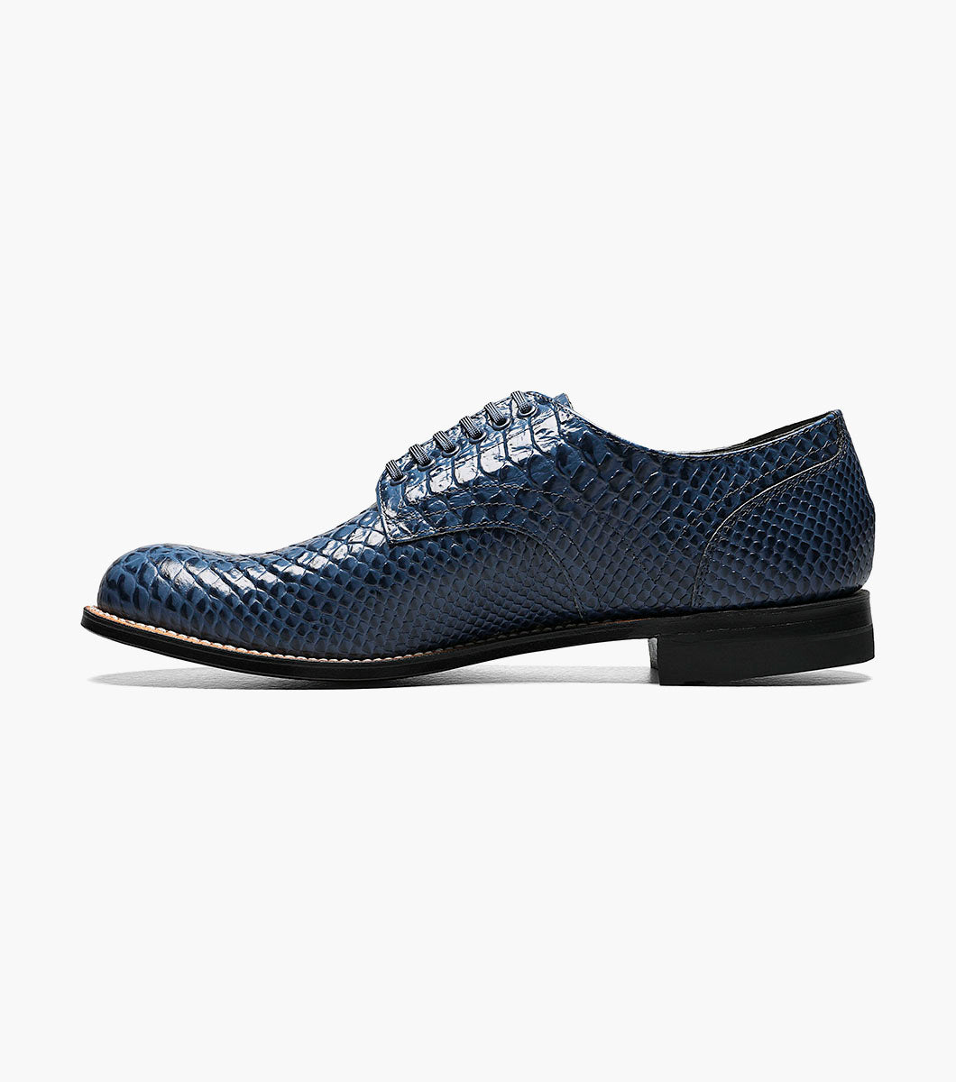 Stacy Adams MADISON Anaconda Plain Toe Oxford Blue by Stacy Adams Shoes - 7