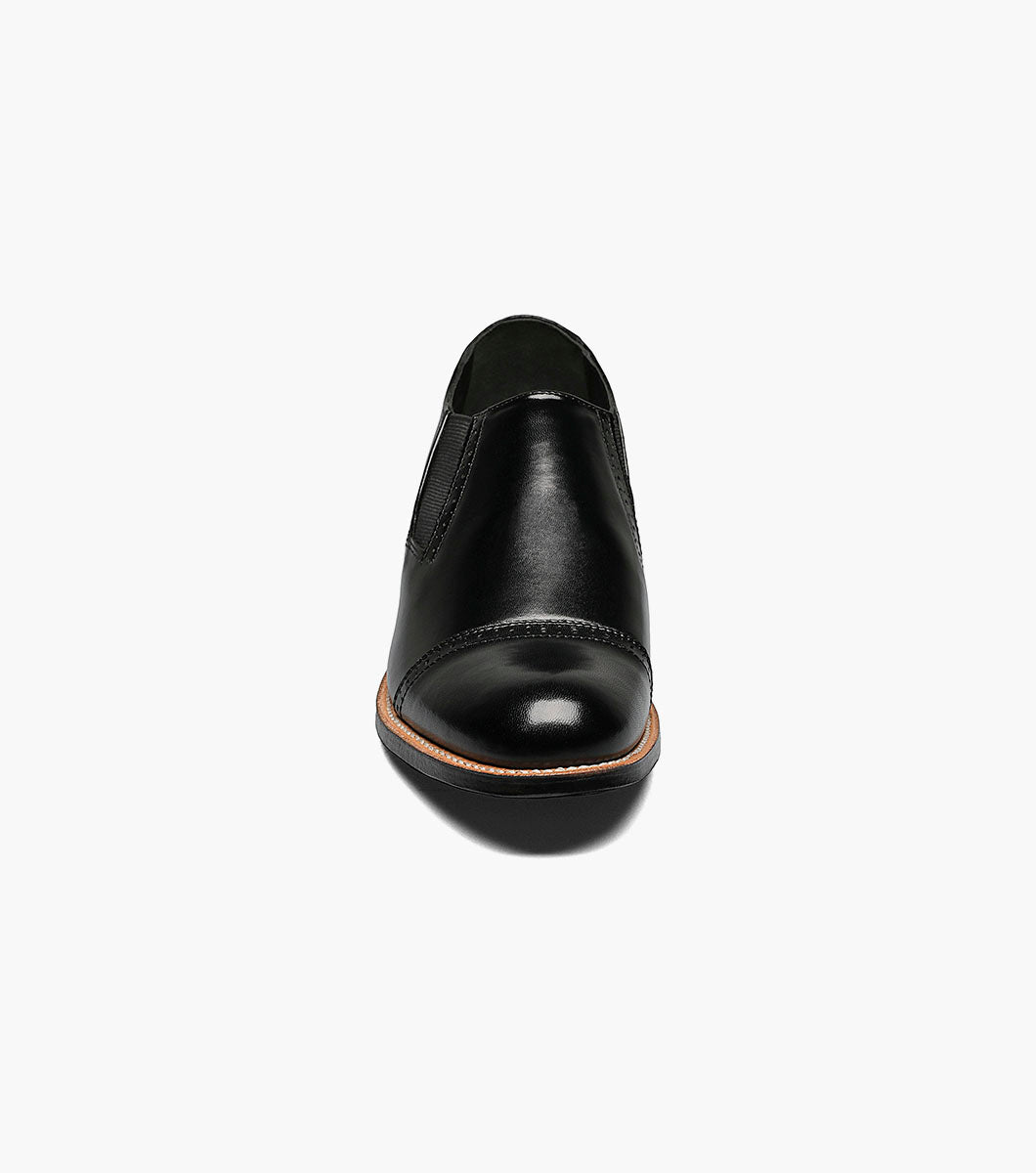 Stacy Adams MADISON Cap Toe Slip On Black by Stacy Adams Shoes - 7