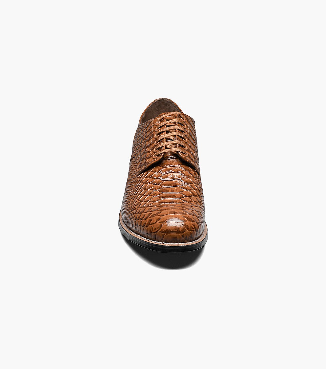 Stacy Adams MADISON Anaconda Plain Toe Oxford Tan by Stacy Adams Shoes - 7