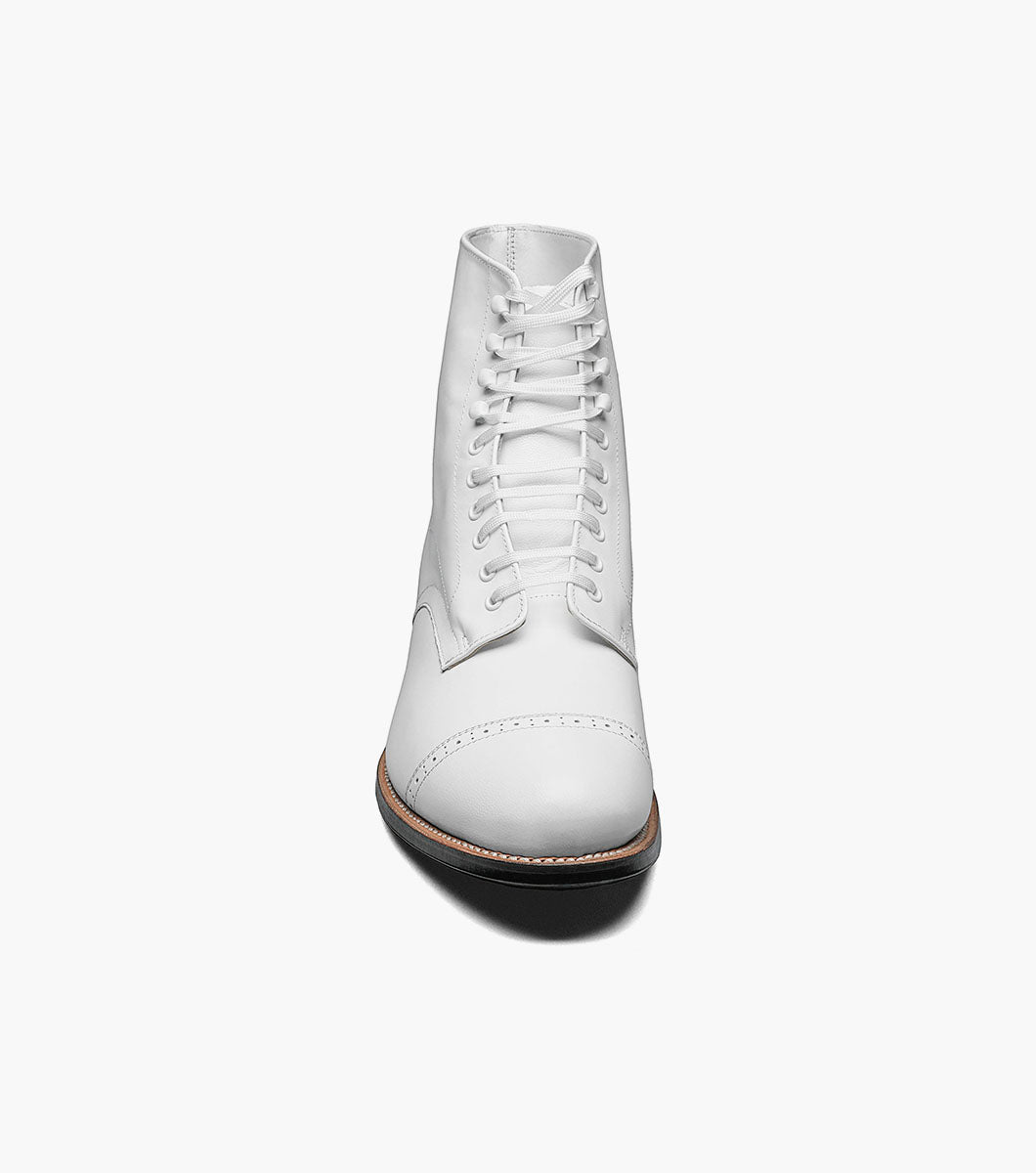 Stacy Adams MADISON Cap Toe Boot White by Stacy Adams Shoes - 6.5