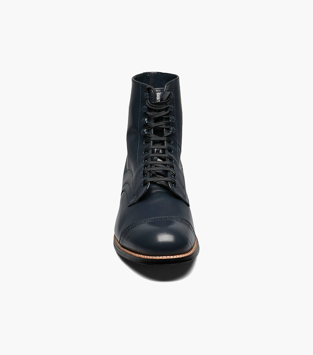 Stacy Adams MADISON Cap Toe Boot Navy by Stacy Adams Shoes