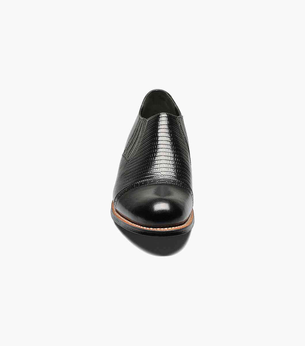 Stacy Adams MADISON Cap Toe Slip On Black by Stacy Adams Shoes - 7