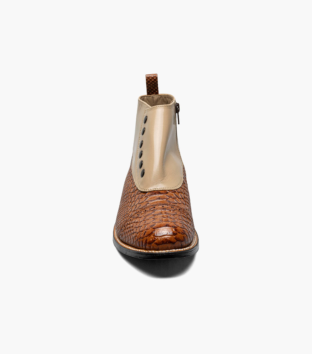 Stacy Adams MADISON Spectator Spat Cap Toe Demi Boot Tan Multi by Stacy Adams Shoes - 7