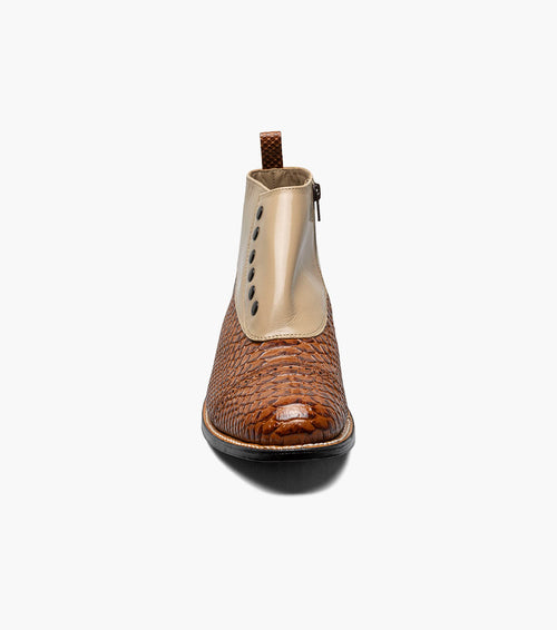 Stacy Adams MADISON Spectator Spat Cap Toe Demi Boot Tan Multi by Stacy Adams Shoes