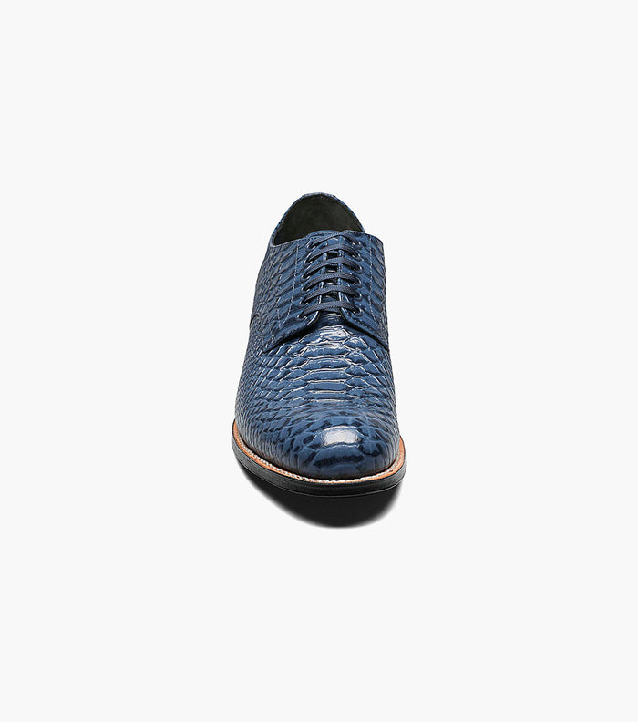 Stacy Adams MADISON Anaconda Plain Toe Oxford Blue by Stacy Adams Shoes