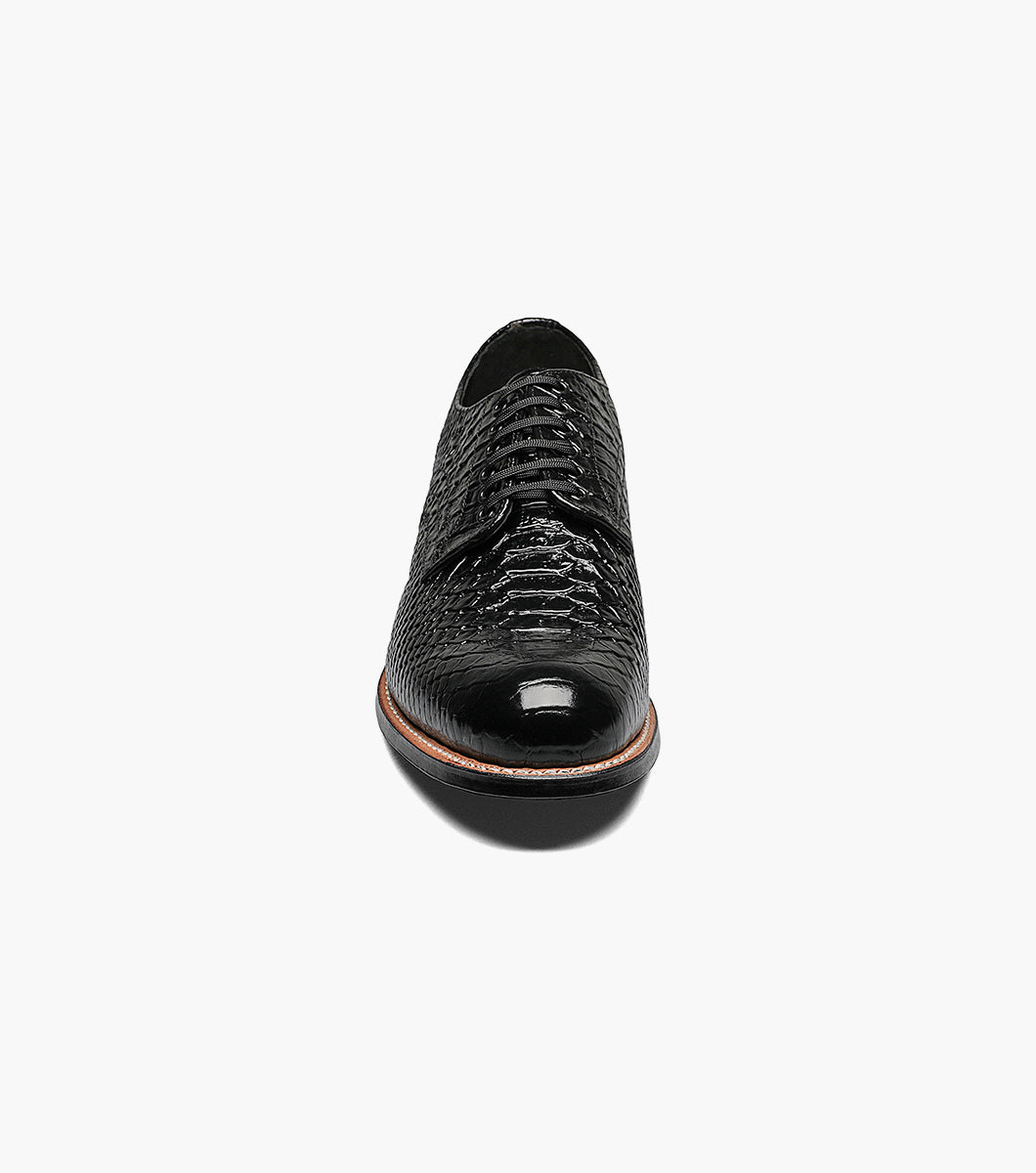 Stacy Adams MADISON Anaconda Plain Toe Oxford Black by Stacy Adams Shoes - 7