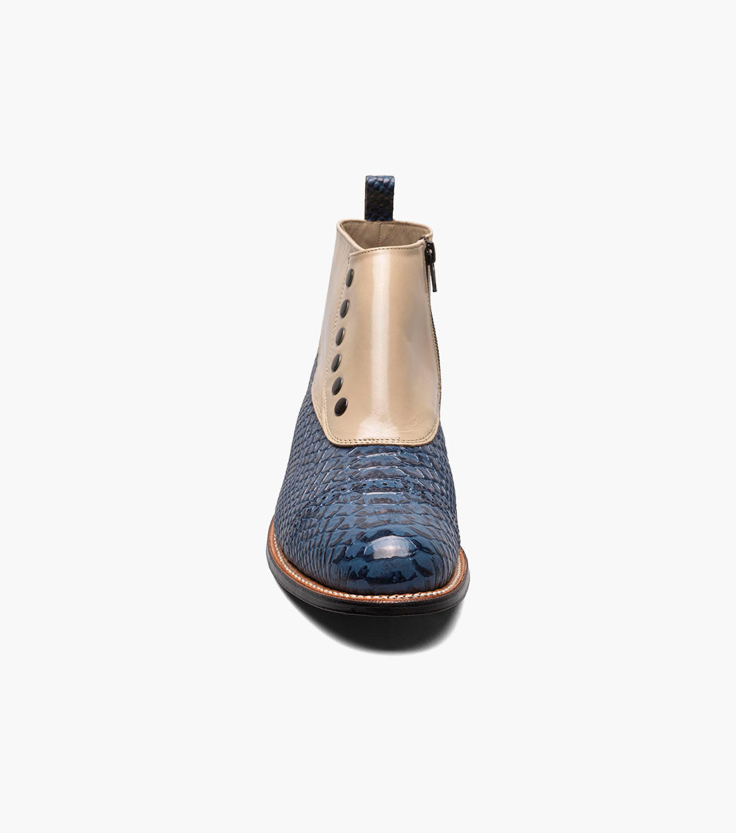 Stacy Adams MADISON Spectator Spat Cap Toe Demi Boot Blue Multi by Stacy Adams Shoes - 7