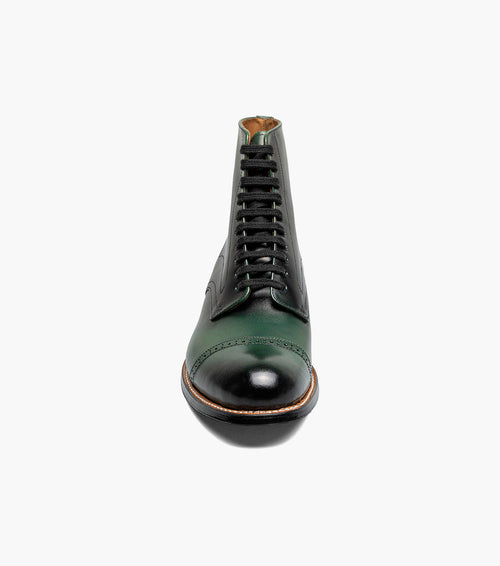 Stacy Adams MADISON Cap Toe Lace Up Boot Green by Stacy Adams Shoes