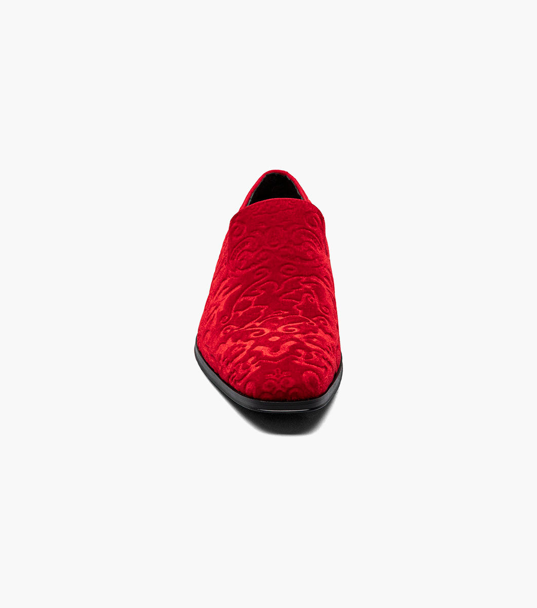 Stacy Adams Saunders Debossed Velour Slip On by Stacy Adams Shoes - 7