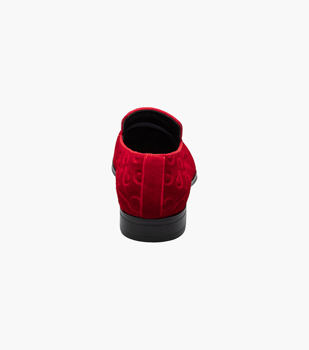 Stacy Adams Saunders Debossed Velour Slip On by Stacy Adams Shoes - 7