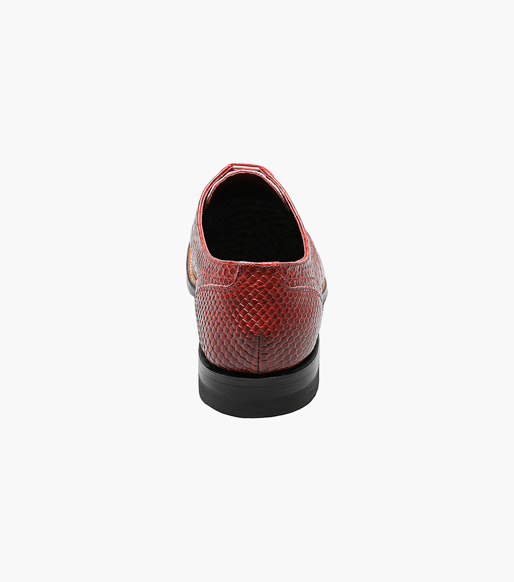 Stacy Adams MADISON Anaconda Plain Toe Oxford Red by Stacy Adams Shoes - 7