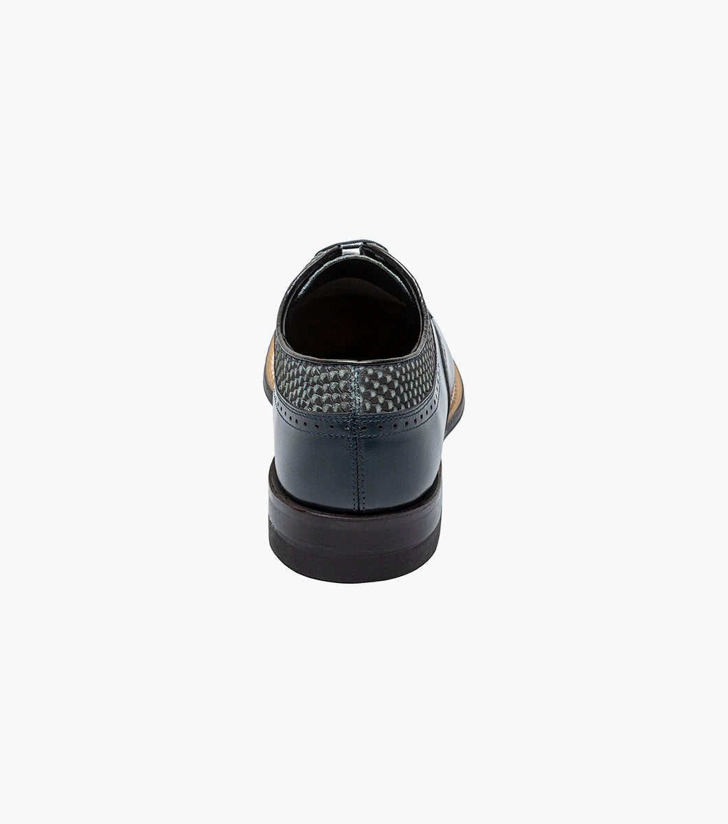 Stacy Adams DAYTON Python Print Wingtip Oxford Navy by Stacy Adams Shoes - 7