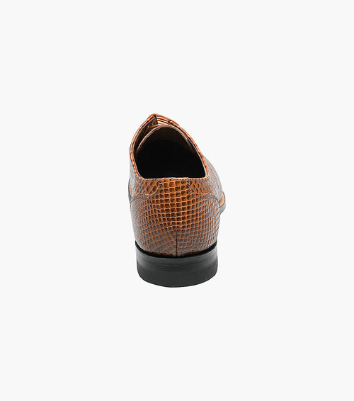 Stacy Adams MADISON Anaconda Plain Toe Oxford Tan by Stacy Adams Shoes