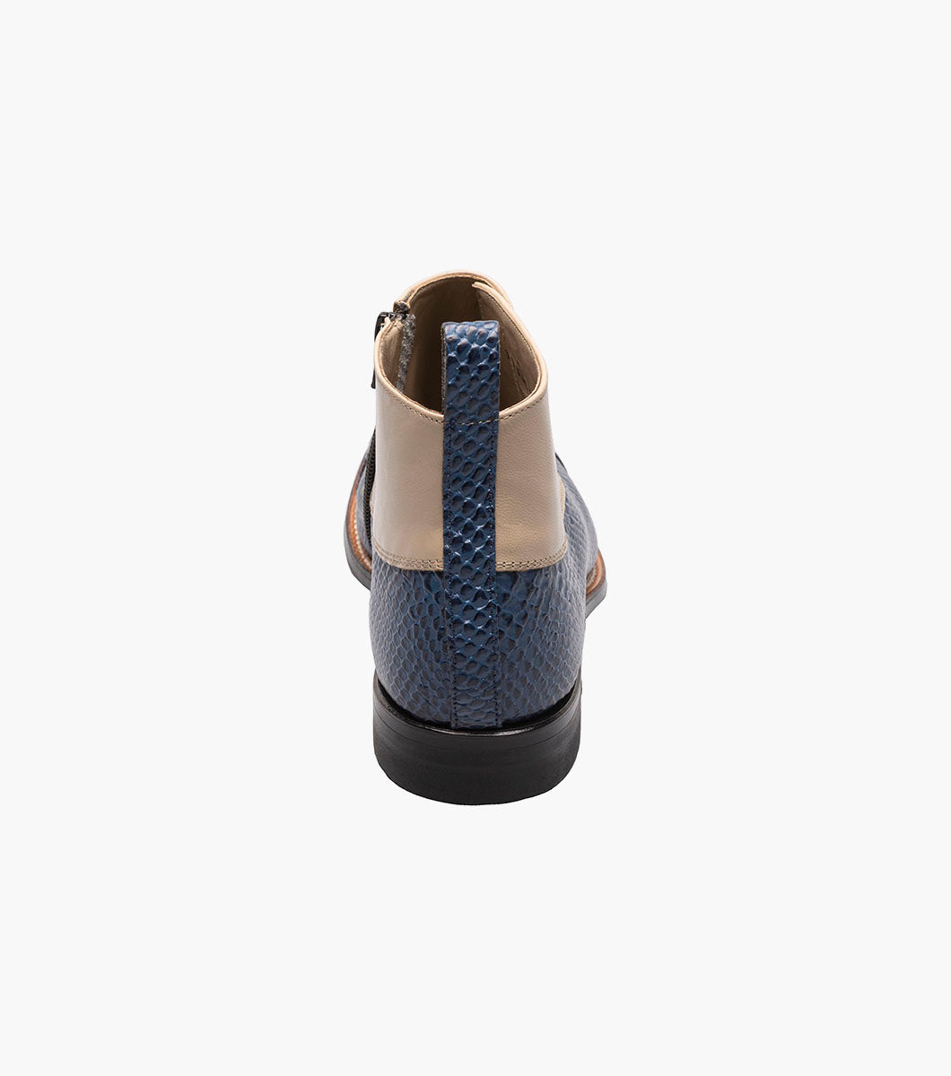 Stacy Adams MADISON Spectator Spat Cap Toe Demi Boot Blue Multi by Stacy Adams Shoes - 7