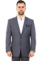"Blue Grey Windowpane Plaid Men's Sport Coat - Two Button Style"
